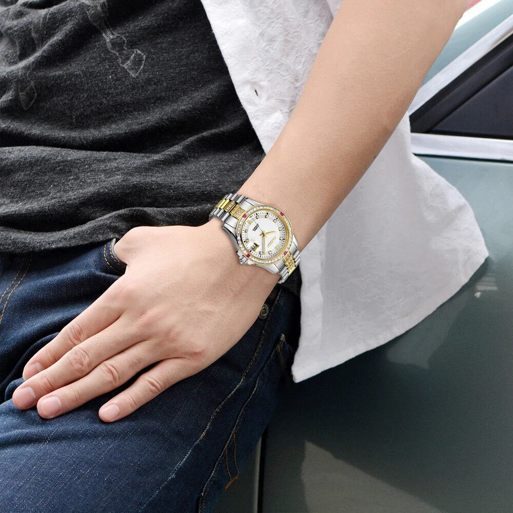 Nakzen Automatic Diamond Bracelet Watch | Aurelis Time