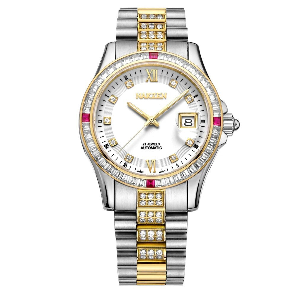 Nakzen Automatic Diamond Bracelet Watch | Aurelis Time