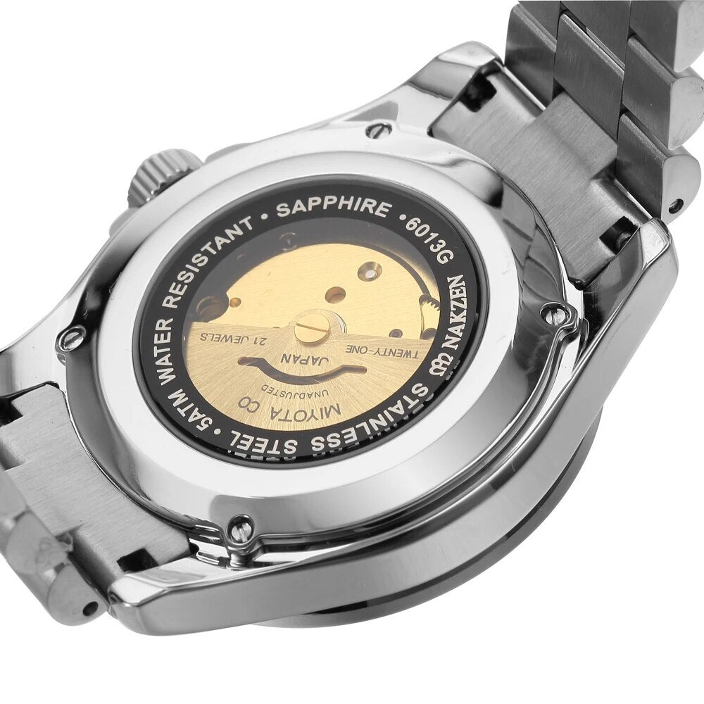 Nakzen Automatic Diamond Bracelet Watch | Aurelis Time