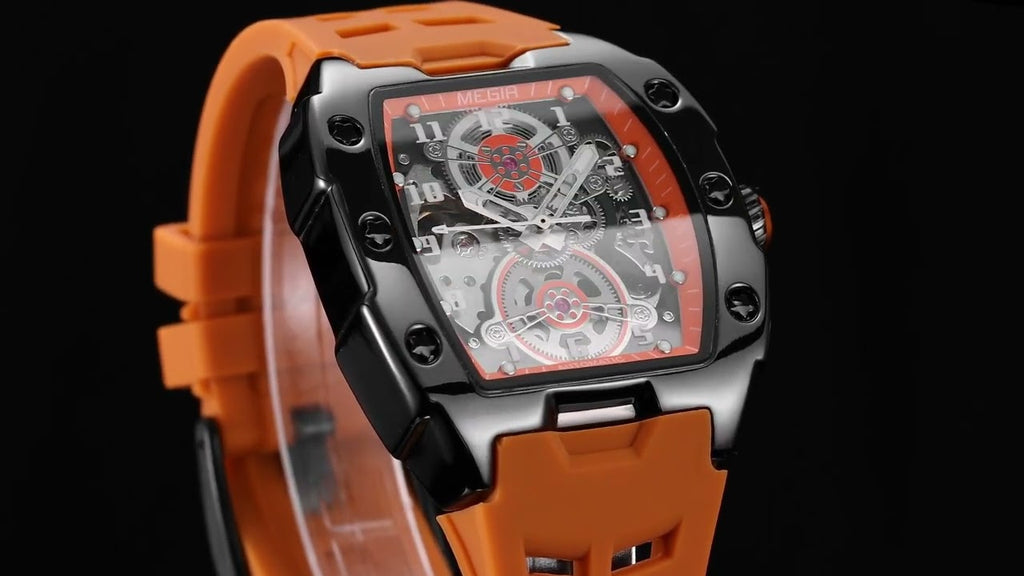 Megir Skeleton Dial Automatic Mechanical Watch | Aurelis Time