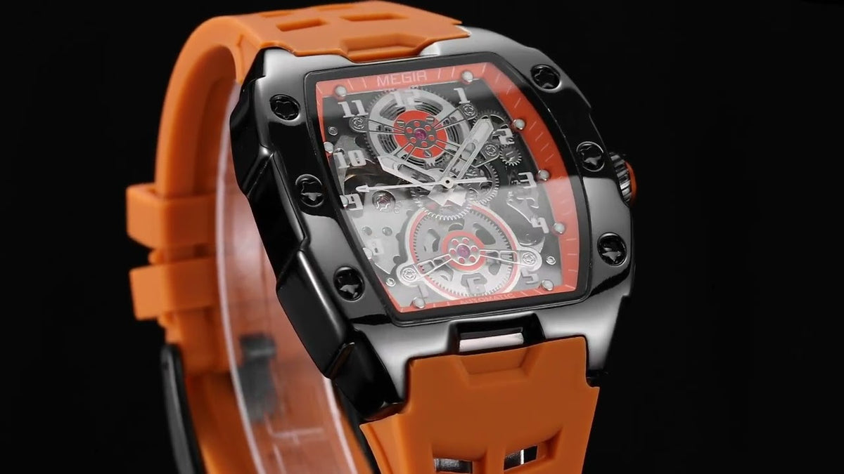 Megir Skeleton Dial Automatic Mechanical Watch | Aurelis Time