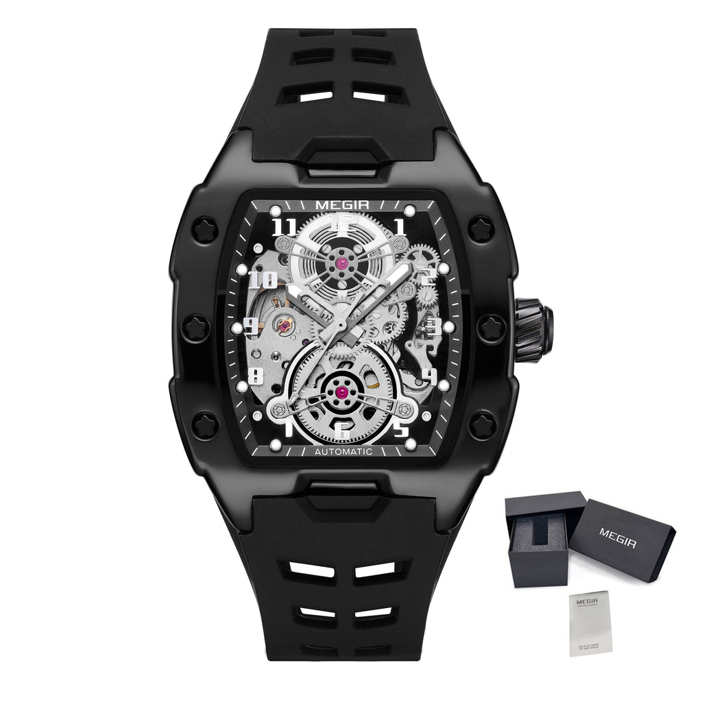 Megir Skeleton Dial Automatic Mechanical Watch | Aurelis Time