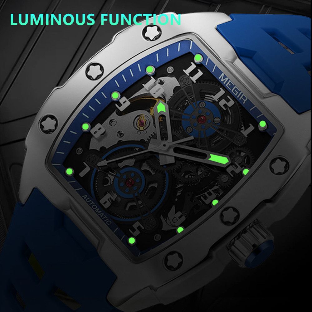 Megir Skeleton Dial Automatic Mechanical Watch | Aurelis Time