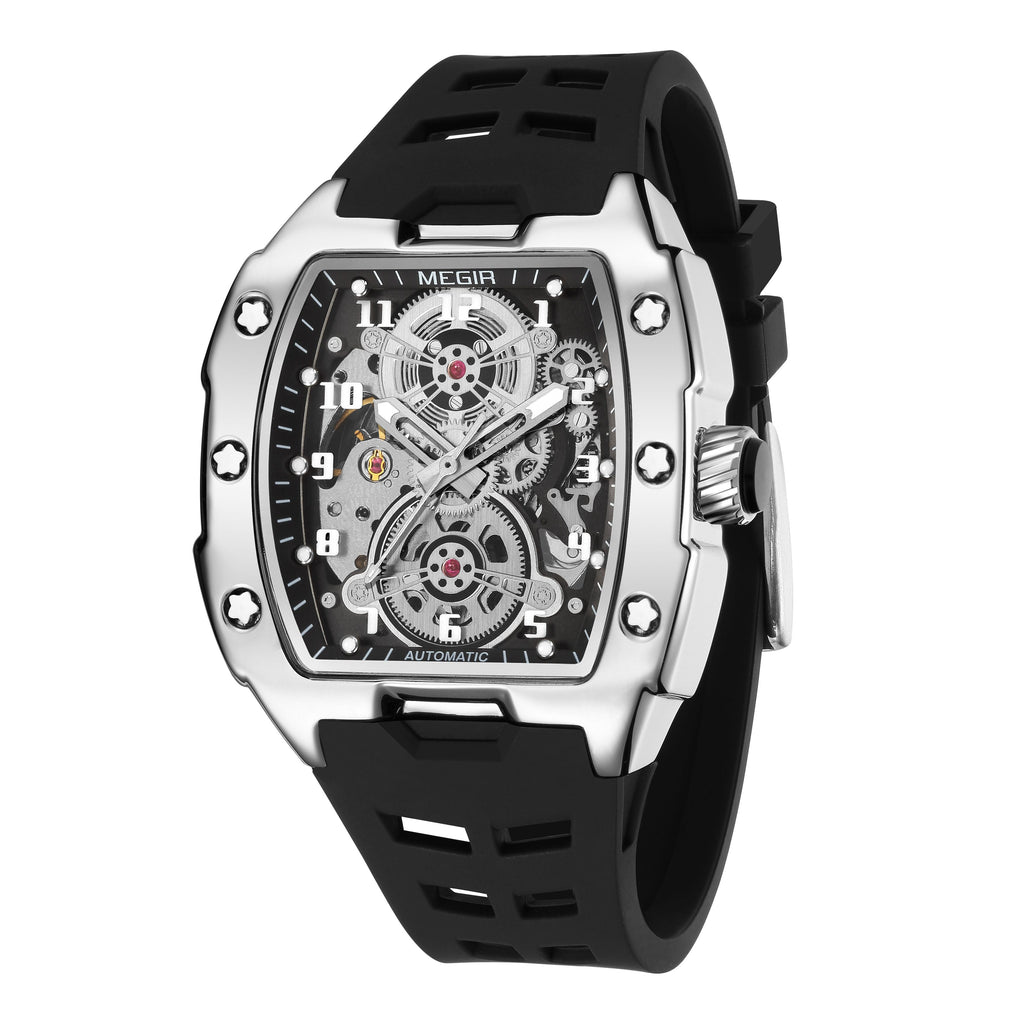 Megir Skeleton Dial Automatic Mechanical Watch | Aurelis Time