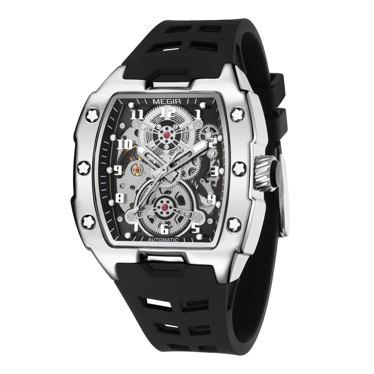 Megir Skeleton Dial Automatic Mechanical Watch | Aurelis Time