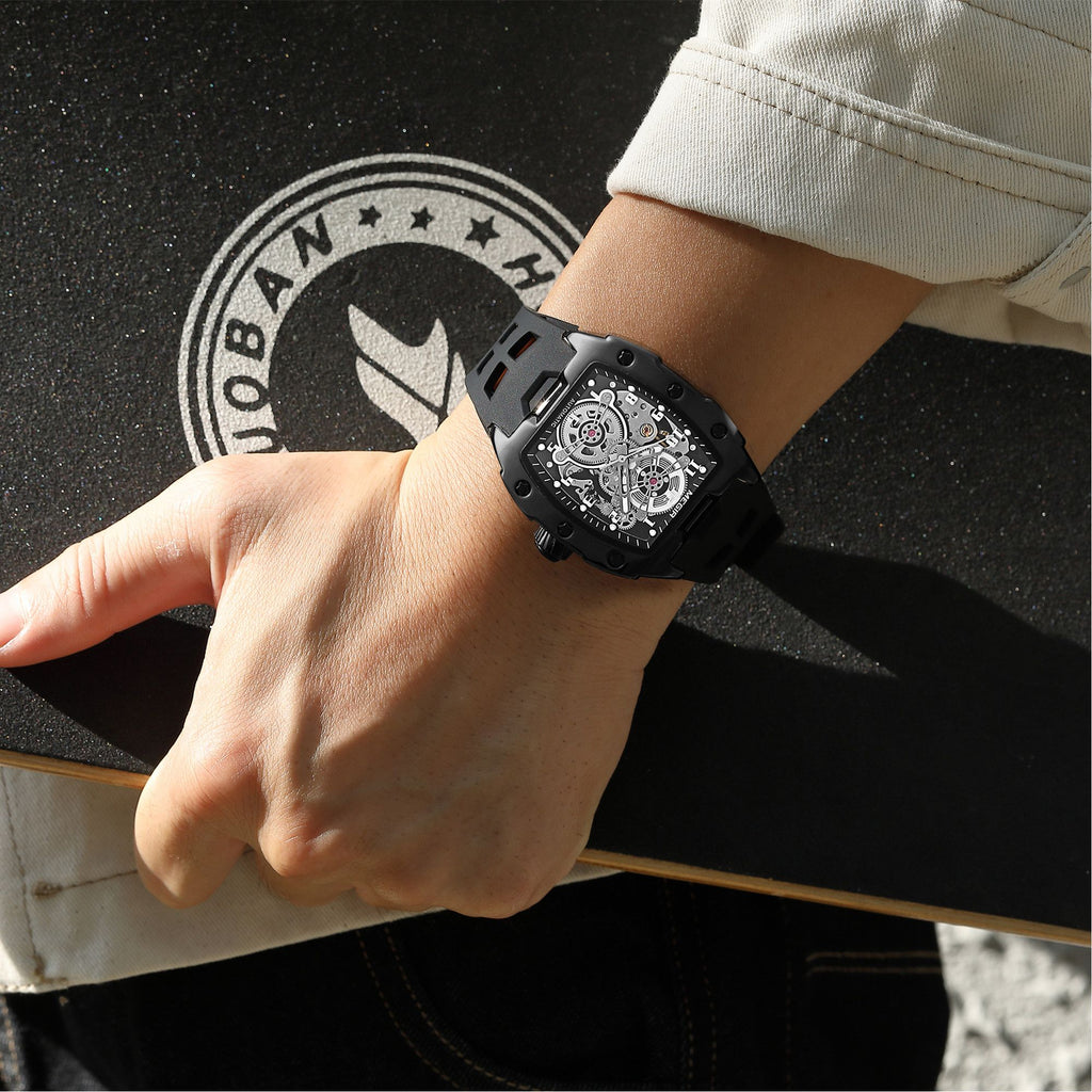Megir Skeleton Dial Automatic Mechanical Watch | Aurelis Time