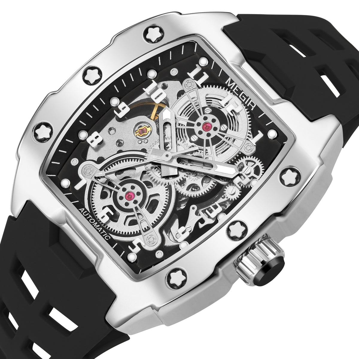 Megir Skeleton Dial Automatic Mechanical Watch | Aurelis Time