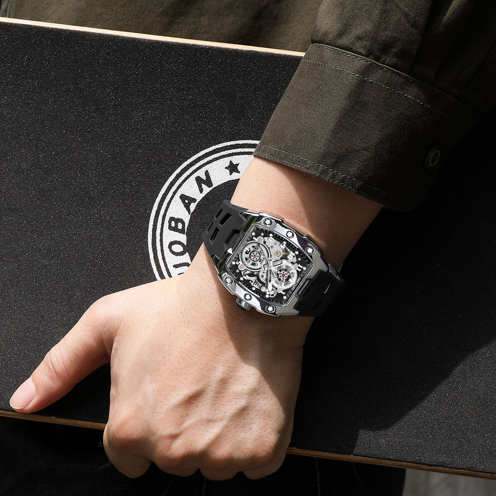 Megir Skeleton Dial Automatic Mechanical Watch | Aurelis Time