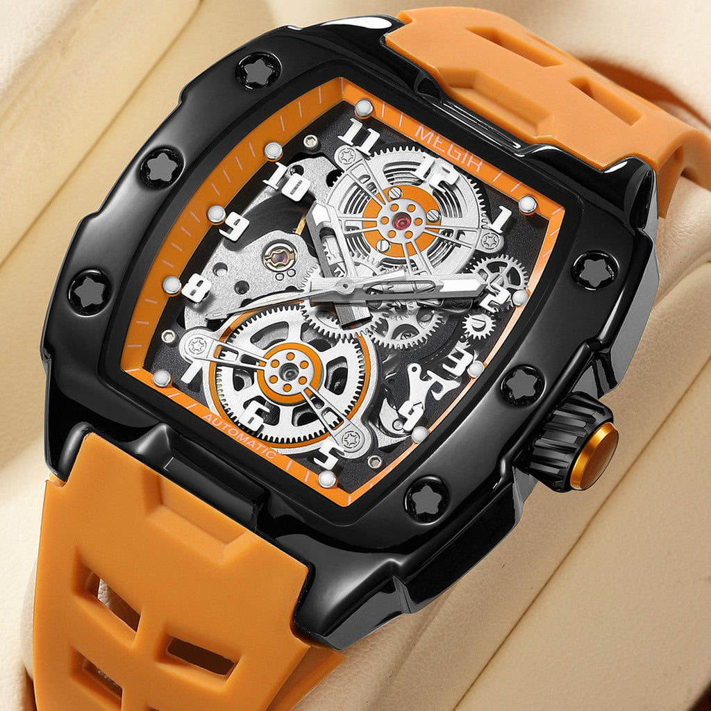 Megir Skeleton Dial Automatic Mechanical Watch | Aurelis Time