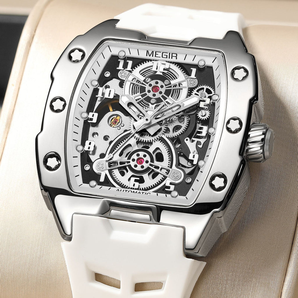 Megir Skeleton Dial Automatic Mechanical Watch | Aurelis Time
