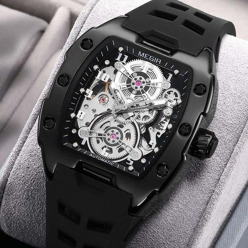 Megir Skeleton Dial Automatic Mechanical Watch | Aurelis Time