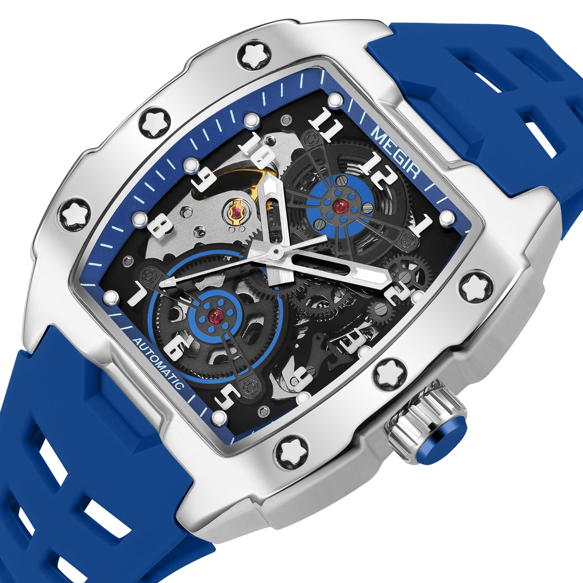Megir Skeleton Dial Automatic Mechanical Watch | Aurelis Time