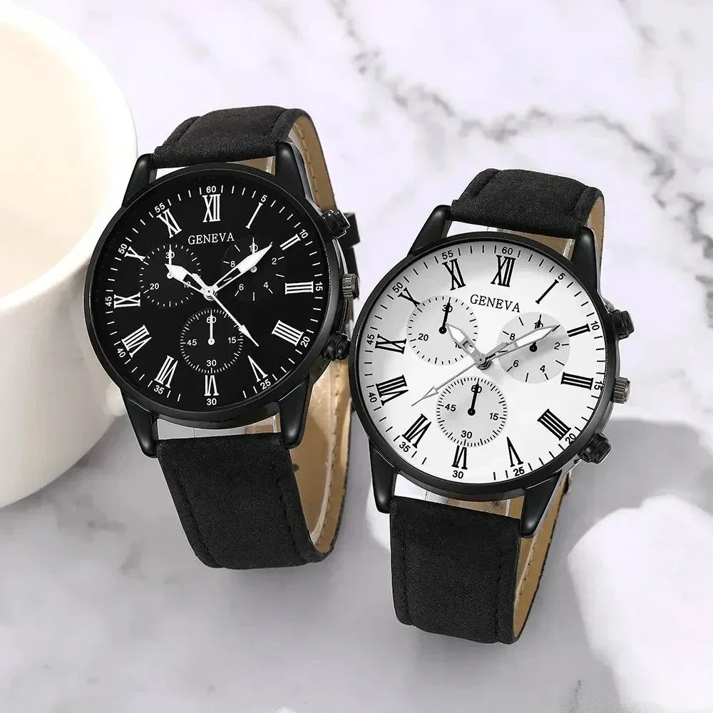 Roman Numeral Couple Quartz Watch Set | Aurelis Time